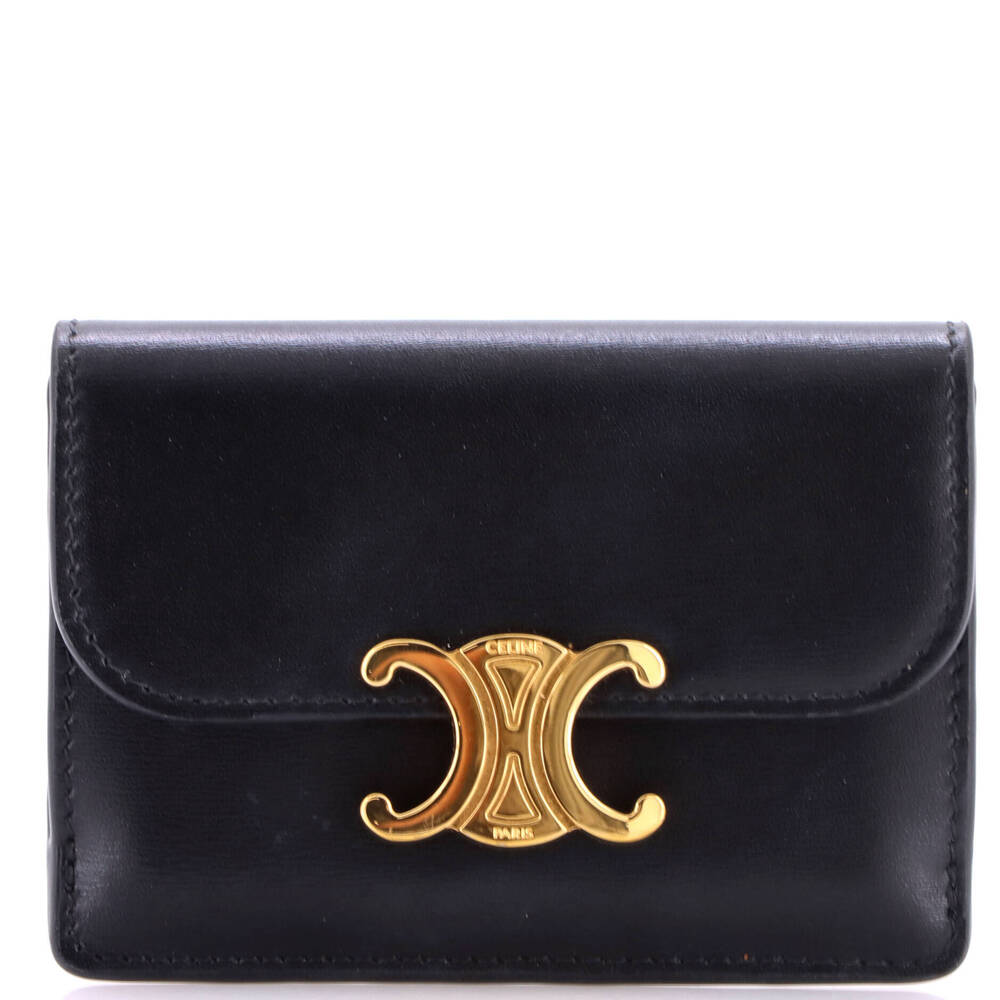 Celine Triomphe Card Case Leather